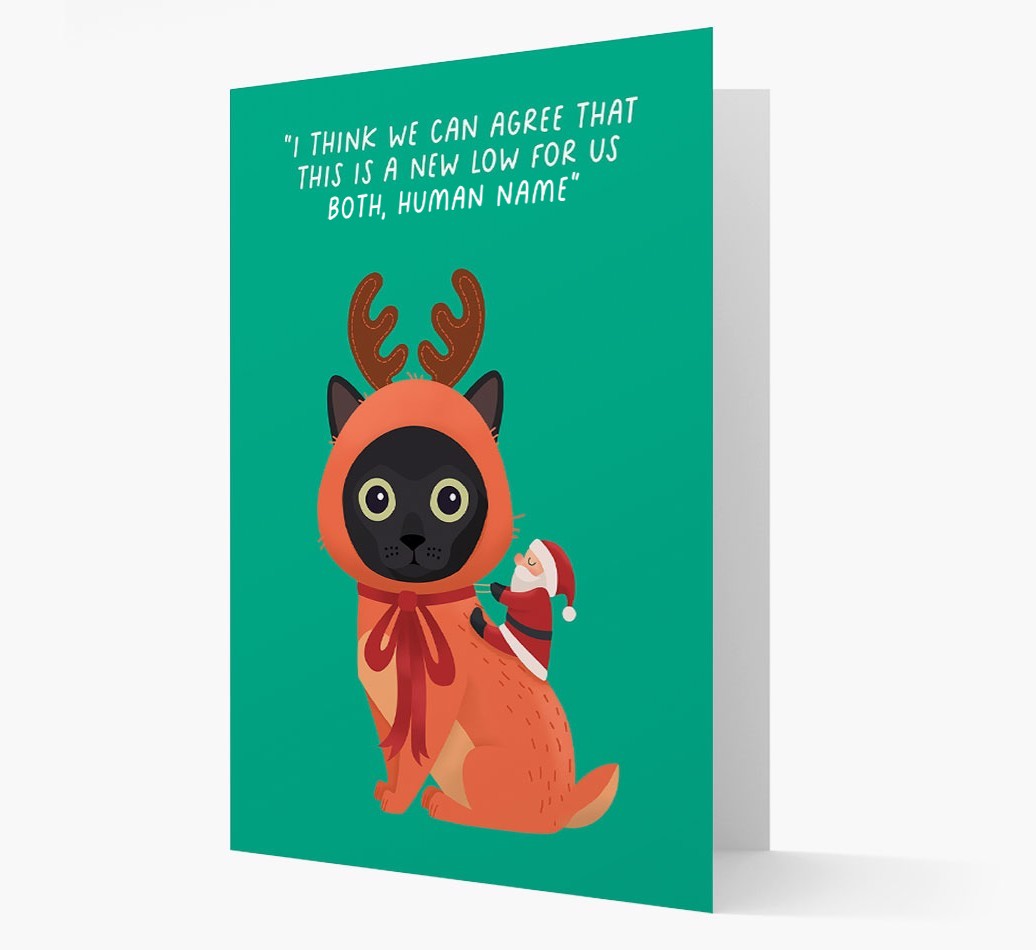 Reindeer Costume: Personalised {breedCommonName} Card