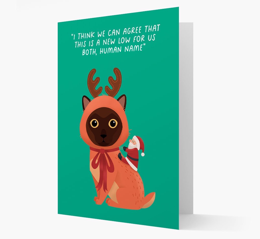 Reindeer Costume: Personalised {breedCommonName} Card