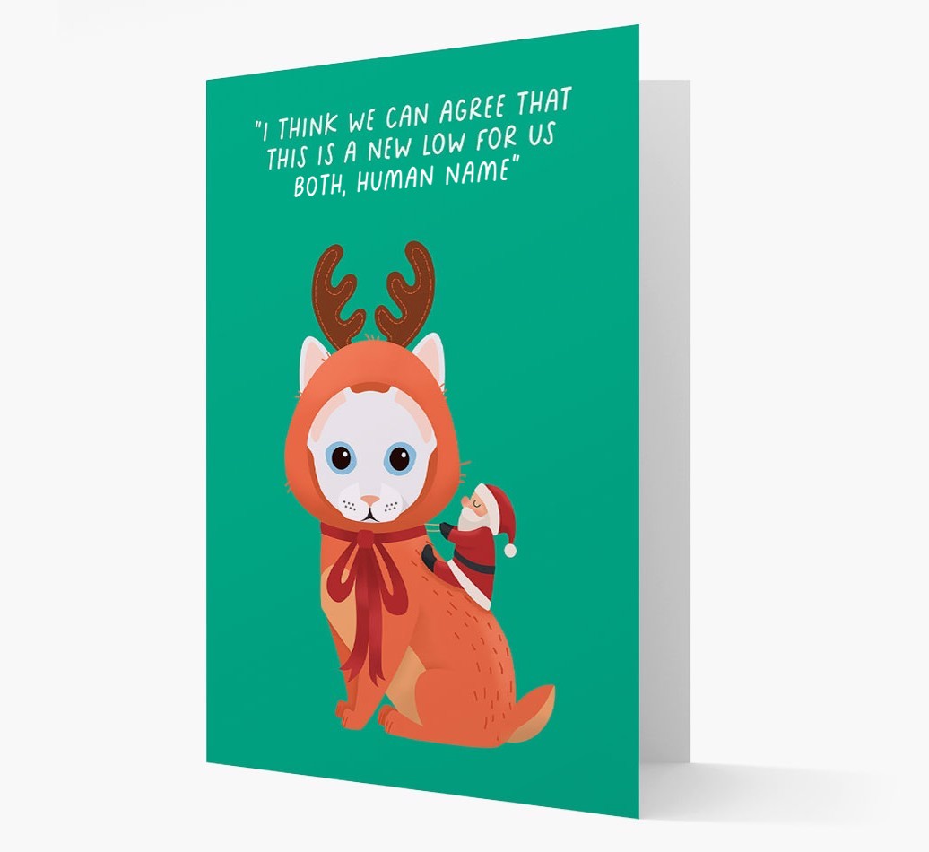 Reindeer Costume: Personalised {breedCommonName} Card