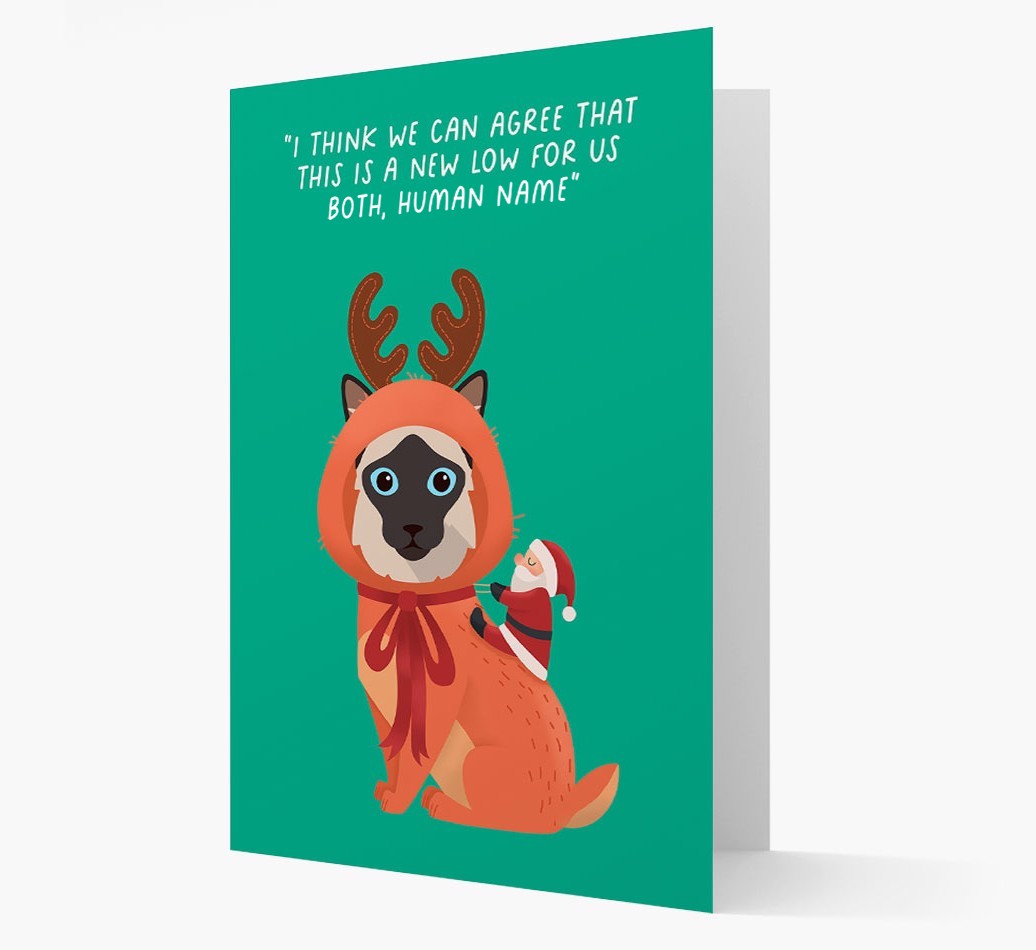 Reindeer Costume: Personalised {breedCommonName} Card
