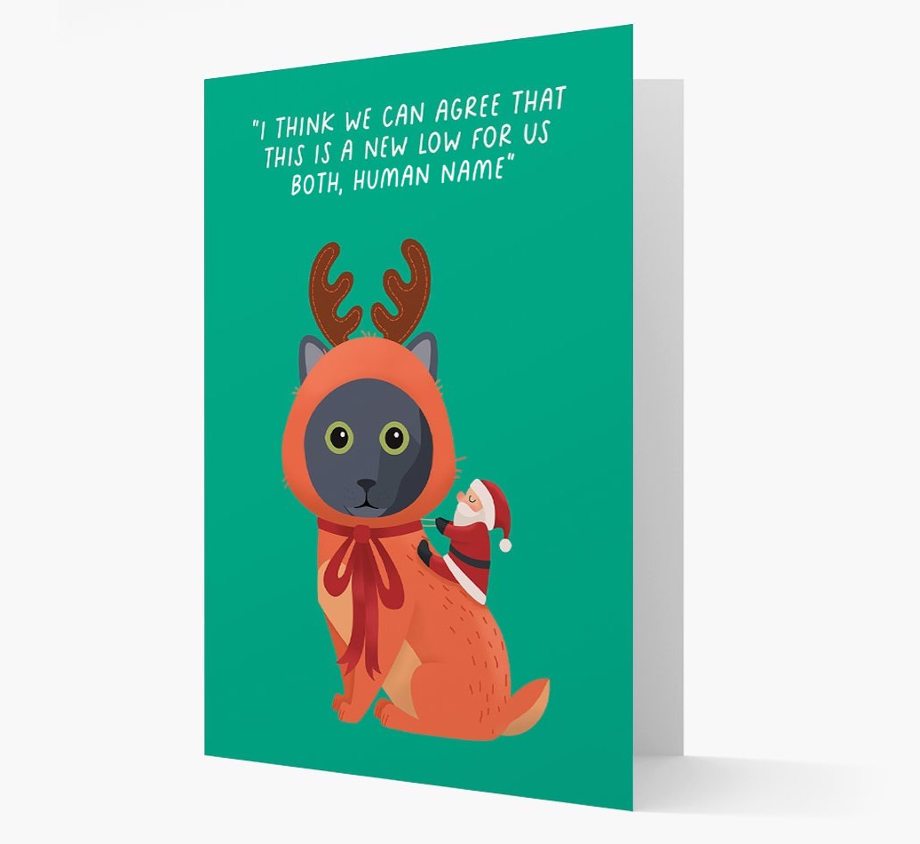 Reindeer Costume: Personalised {breedCommonName} Card