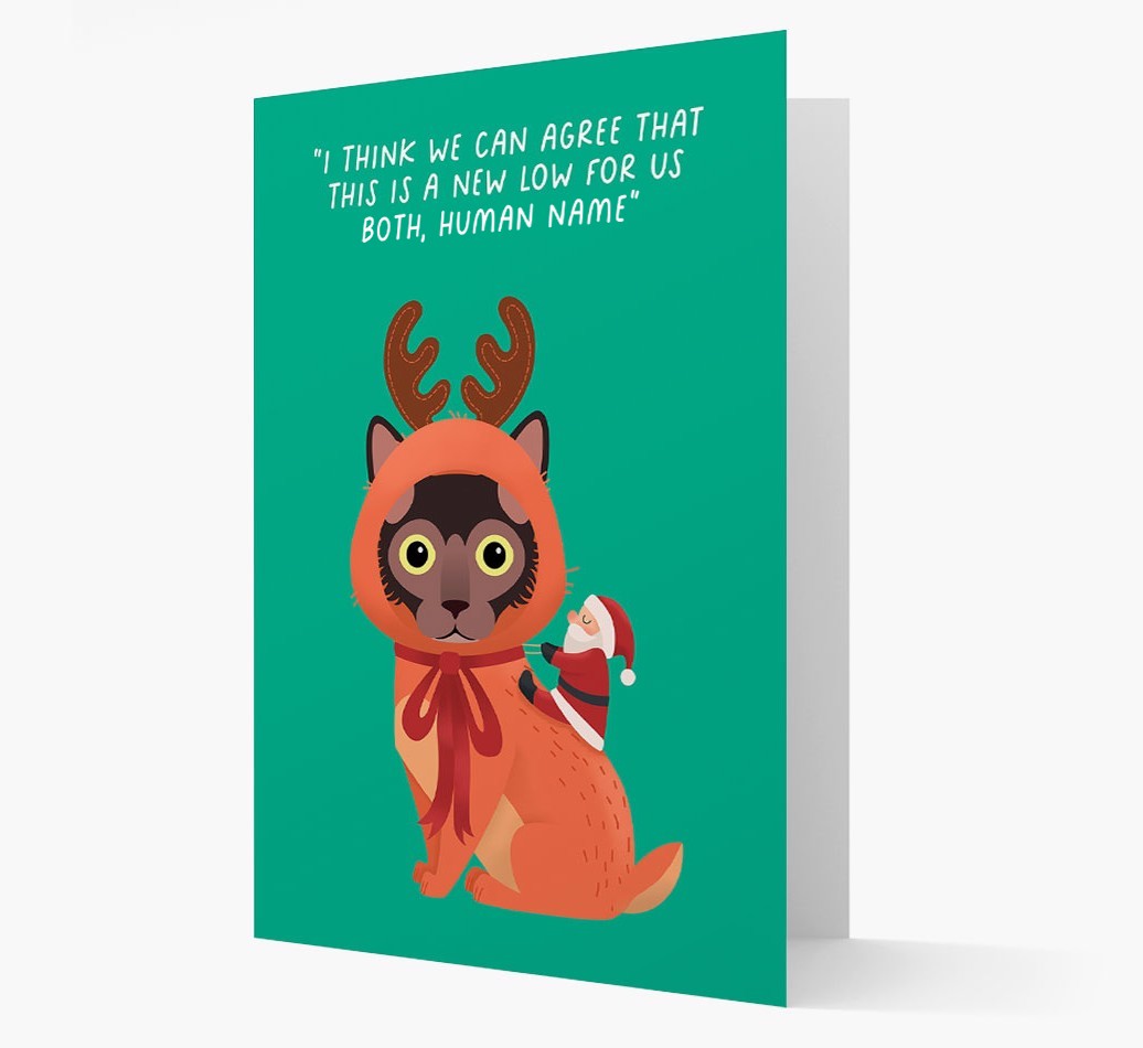 Reindeer Costume: Personalised {breedCommonName} Card