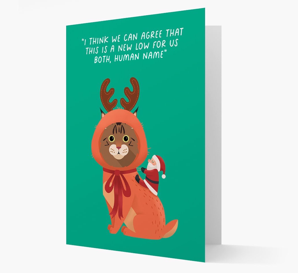 Reindeer Costume: Personalised {breedCommonName} Card