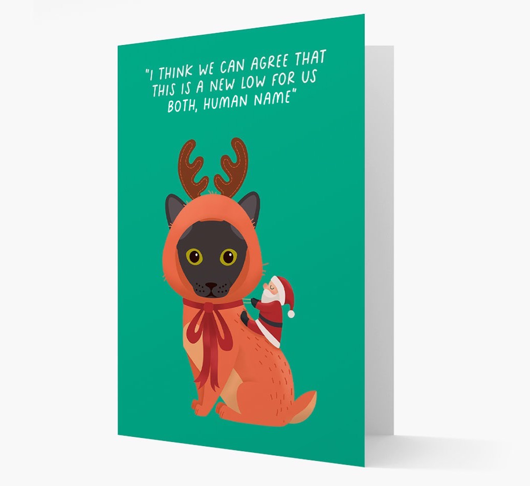 Reindeer Costume: Personalised {breedCommonName} Card