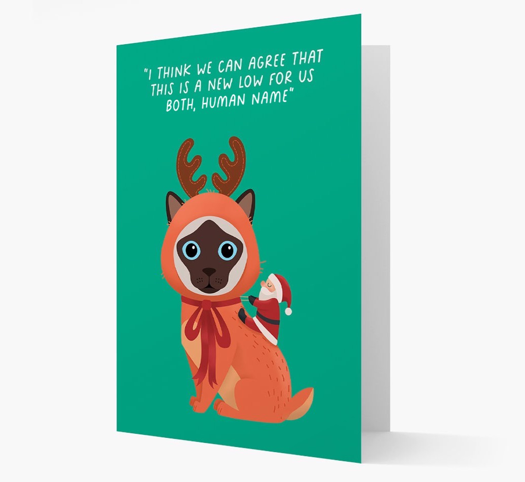 Reindeer Costume: Personalised {breedCommonName} Card