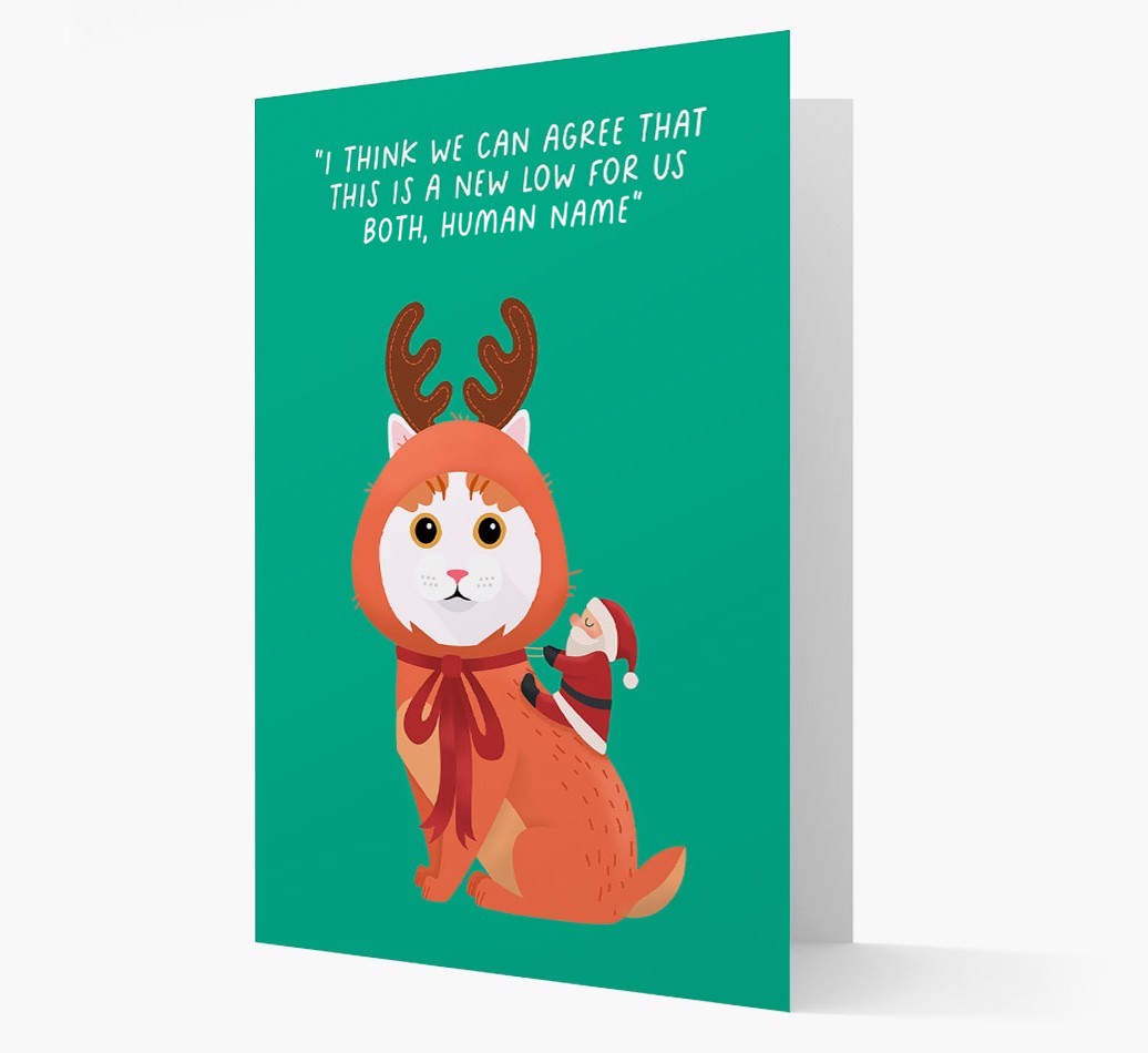 Reindeer Costume: Personalised {breedCommonName} Card