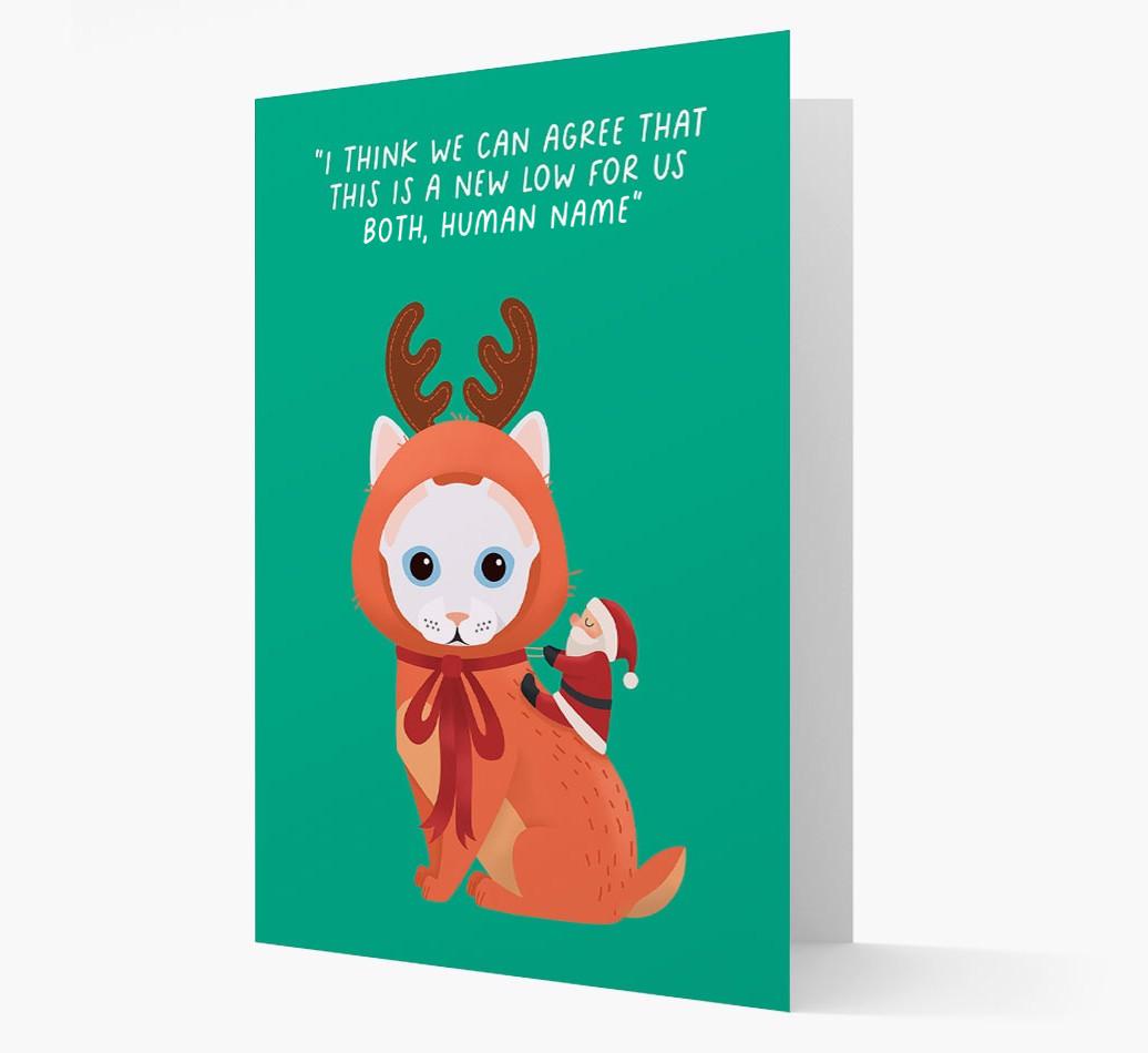 Reindeer Costume: Personalized {breedCommonName} Card
