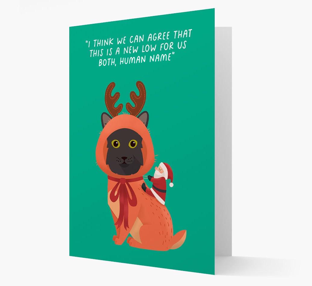 Reindeer Costume: Personalized {breedCommonName} Card