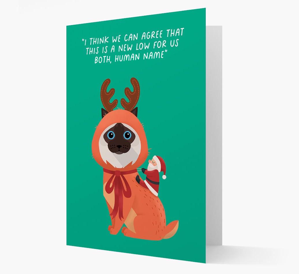 Reindeer Costume: Personalized {breedCommonName} Card