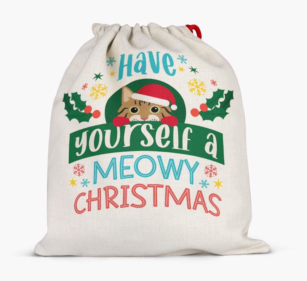 Have Yourself A Meowy Christmas: Personalised {breedFullName} Santa Sack