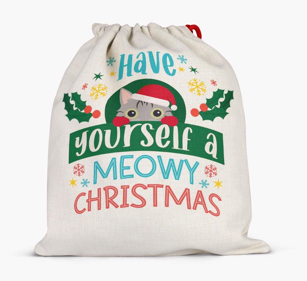 Have Yourself A Meowy Christmas: Personalised {breedFullName} Santa Sack