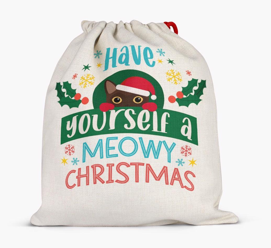 Have Yourself A Meowy Christmas: Personalised {breedFullName} Santa Sack
