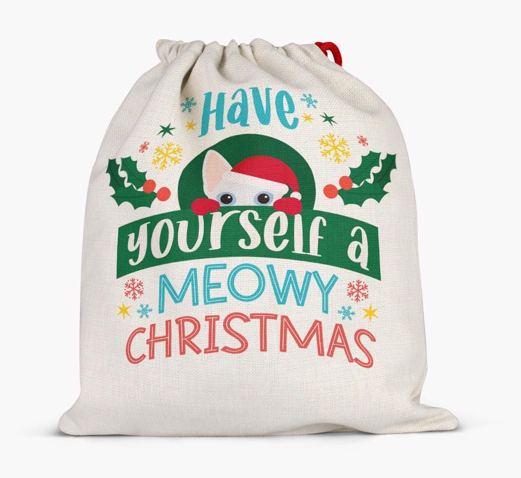 Have Yourself A Meowy Christmas: Personalised {breedFullName} Santa Sack