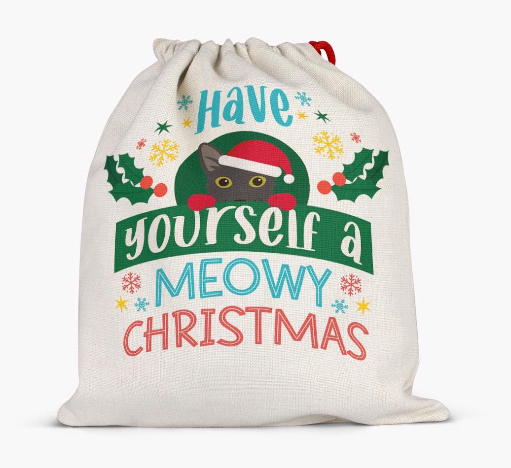 Have Yourself A Meowy Christmas: Personalised {breedFullName} Santa Sack