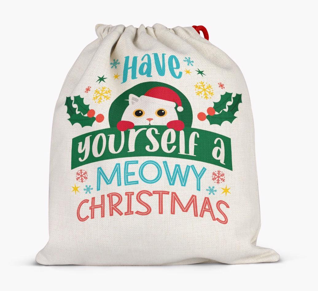 Have Yourself A Meowy Christmas: Personalised {breedFullName} Santa Sack