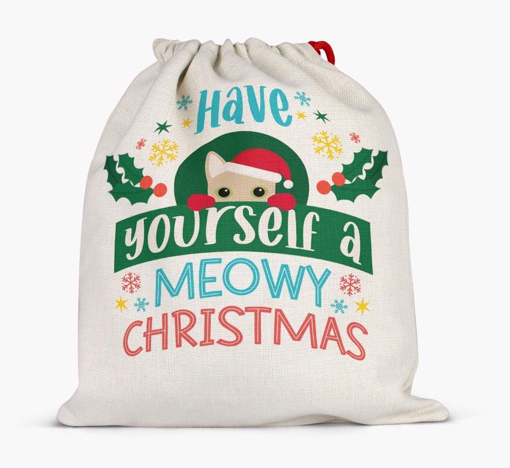 Have Yourself A Meowy Christmas: Personalised {breedFullName} Santa Sack