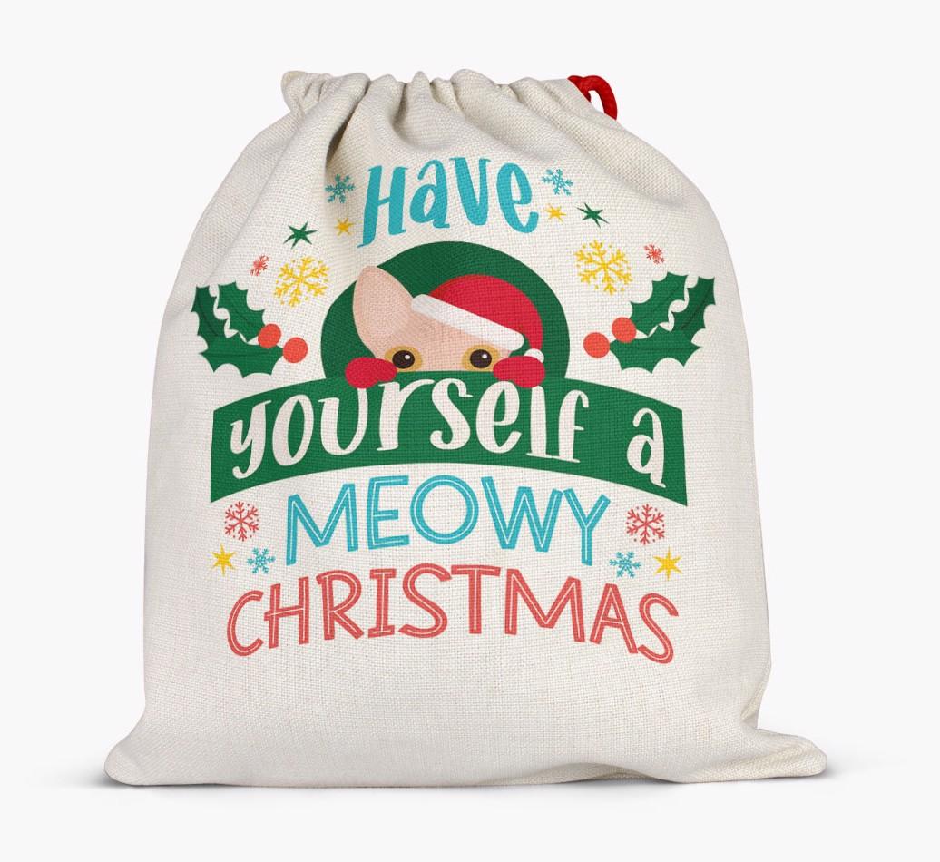 Have Yourself A Meowy Christmas: Personalised {breedFullName} Santa Sack