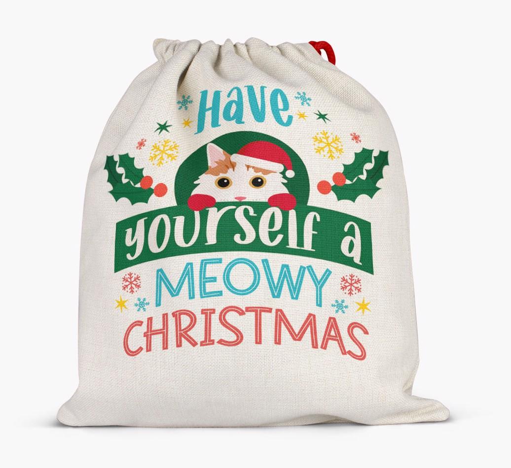 Have Yourself A Meowy Christmas: Personalised {breedFullName} Santa Sack