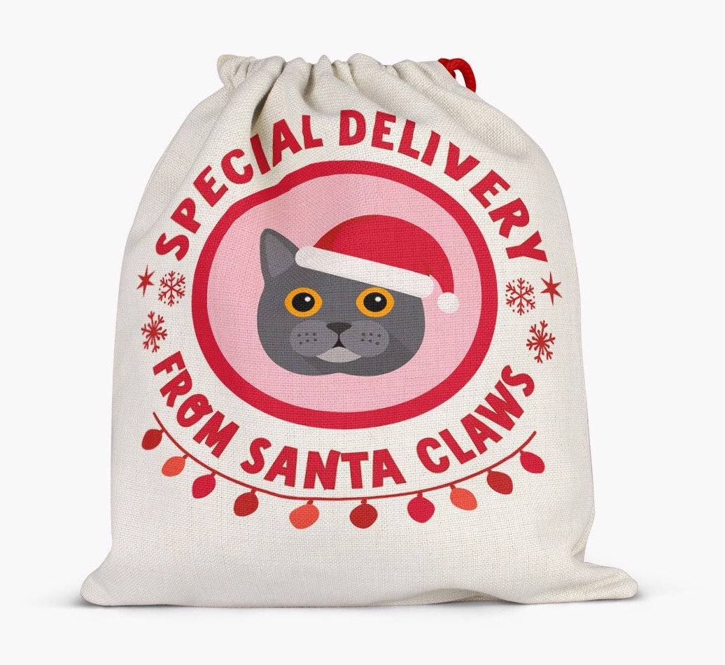 pecial Delivery: Personalised {breedCommonName} Santa Sack