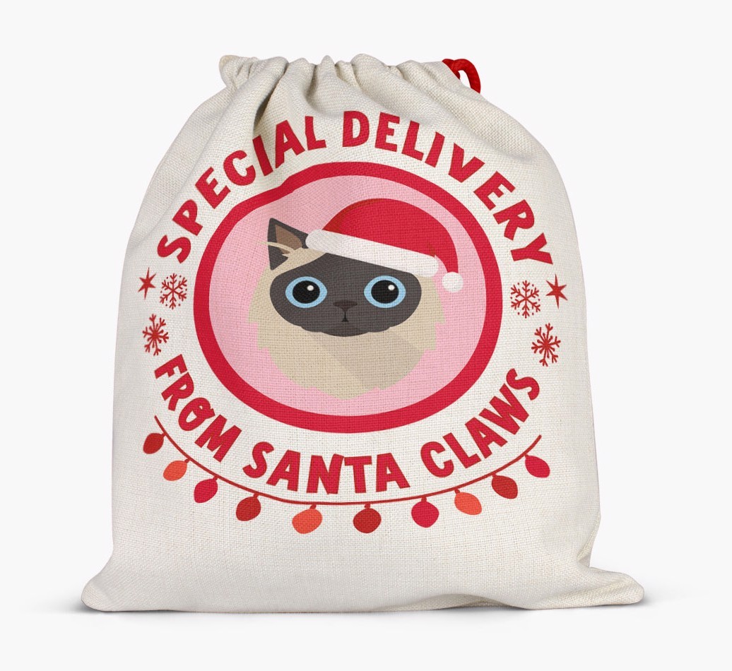 pecial Delivery: Personalised {breedCommonName} Santa Sack