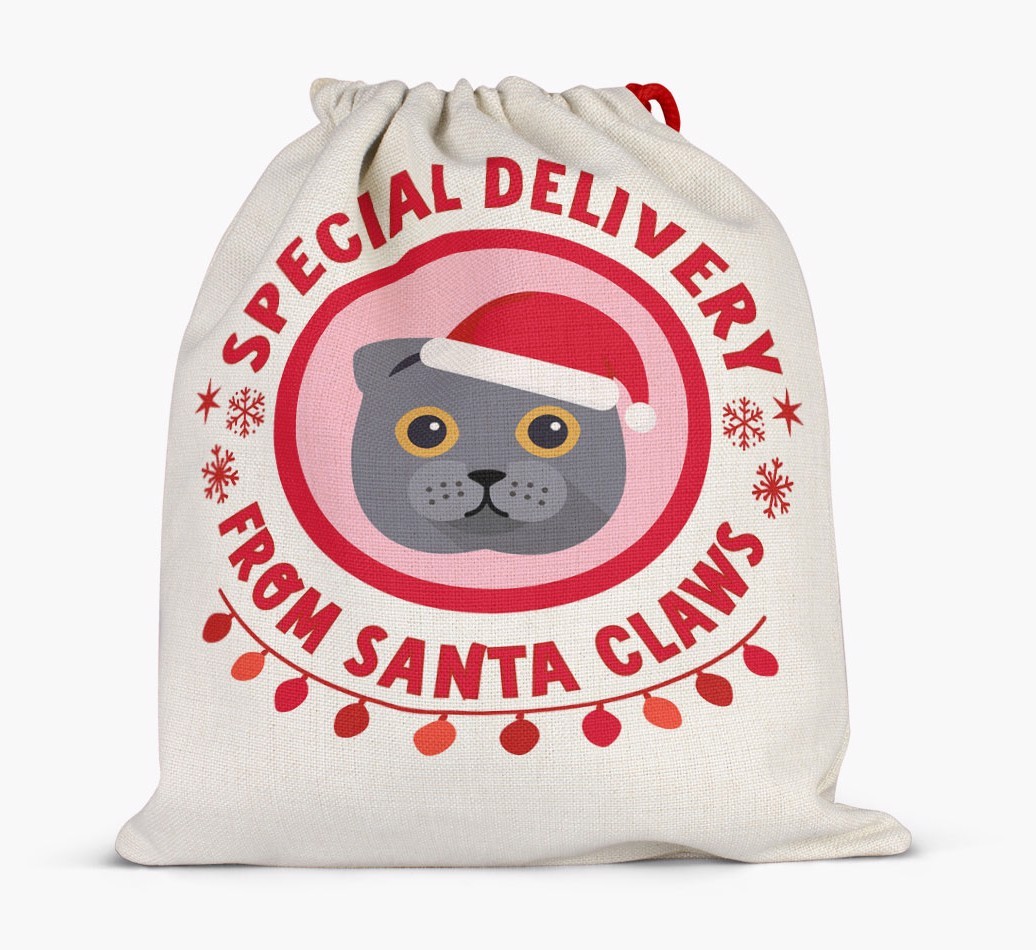 pecial Delivery: Personalised {breedCommonName} Santa Sack