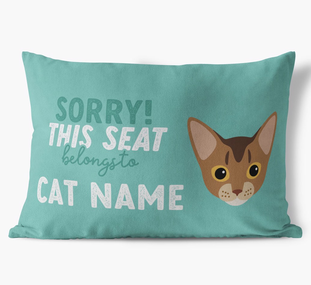 Sorry This Seat Belongs To: Personalised {breedCommonName} Soft Touch Cushion