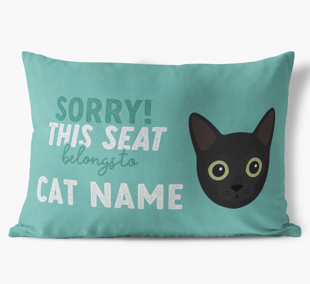 Sorry This Seat Belongs To: Personalised {breedCommonName} Soft Touch Cushion