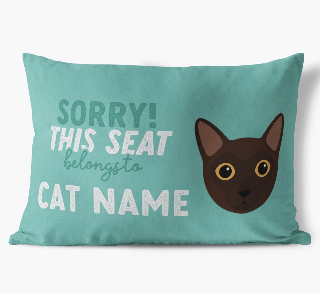 Sorry This Seat Belongs To: Personalised {breedCommonName} Soft Touch Cushion