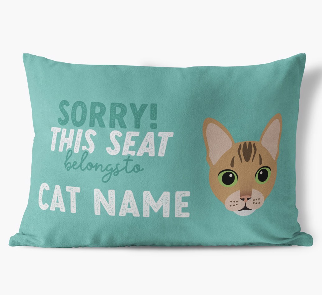 Sorry This Seat Belongs To: Personalised {breedCommonName} Soft Touch Cushion
