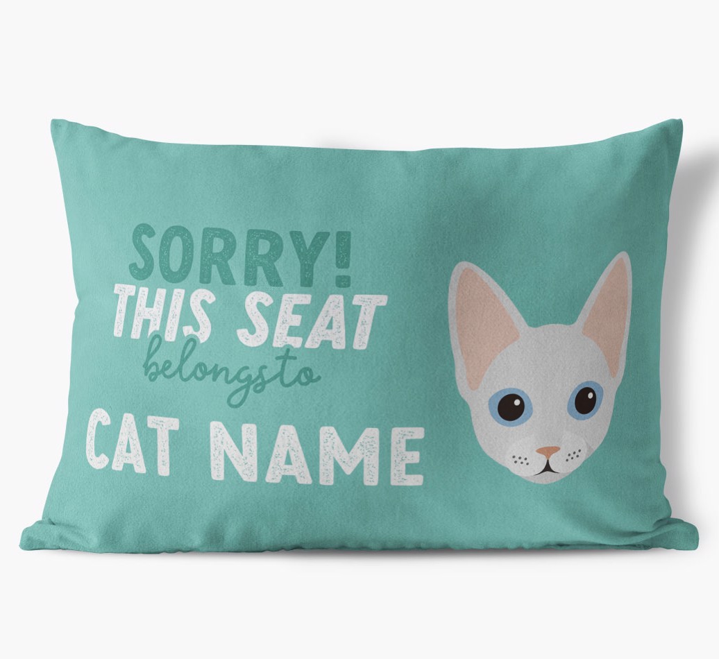 Sorry This Seat Belongs To: Personalised {breedCommonName} Soft Touch Cushion