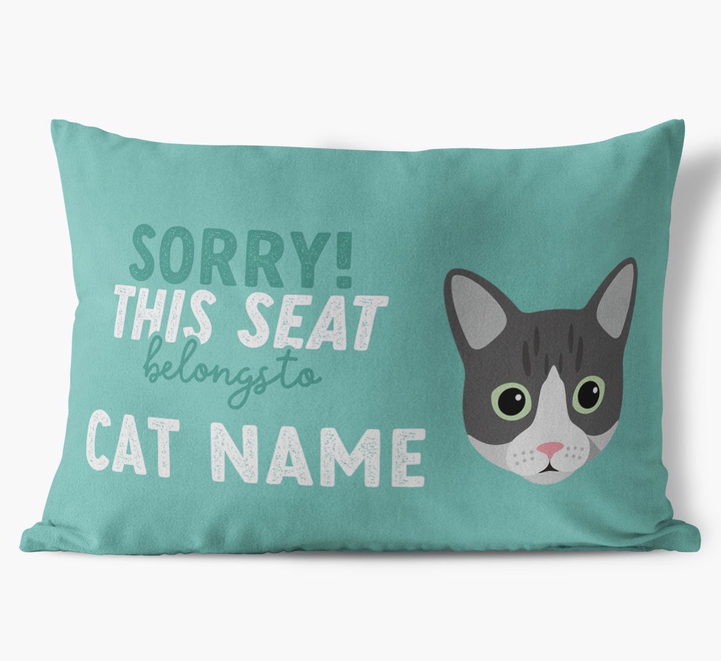 Sorry This Seat Belongs To: Personalised {breedCommonName} Soft Touch Cushion