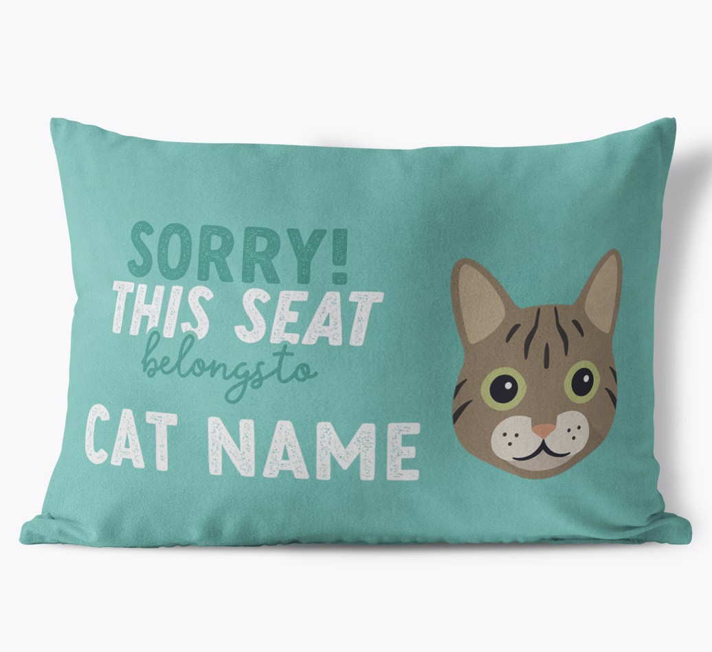 Sorry This Seat Belongs To: Personalised {breedCommonName} Soft Touch Cushion