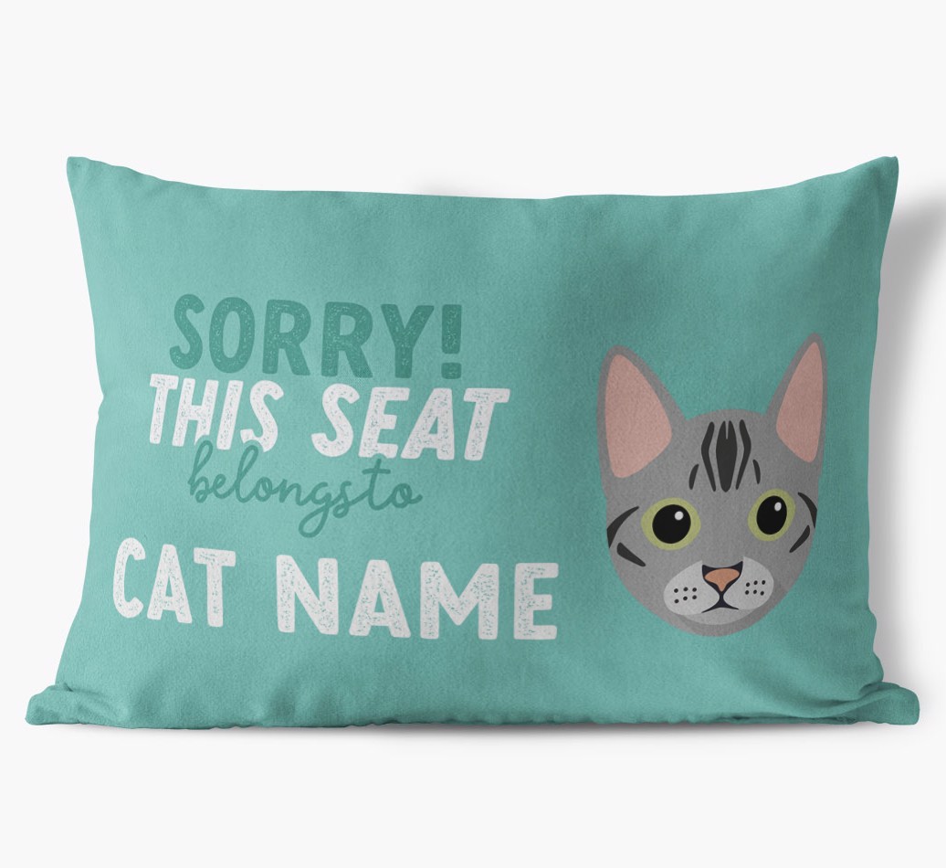 Sorry This Seat Belongs To: Personalised {breedCommonName} Soft Touch Cushion
