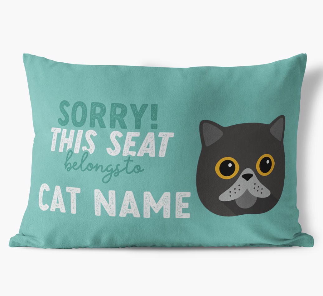 Sorry This Seat Belongs To: Personalised {breedCommonName} Soft Touch Cushion