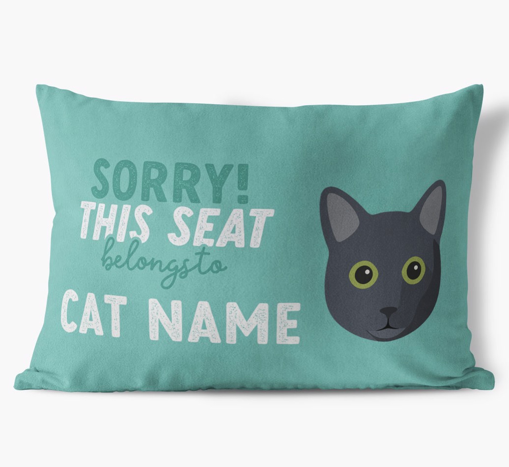 Sorry This Seat Belongs To: Personalised {breedCommonName} Soft Touch Cushion
