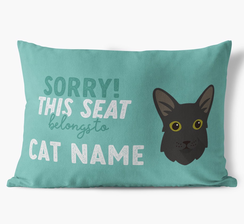 Sorry This Seat Belongs To: Personalised {breedCommonName} Soft Touch Cushion