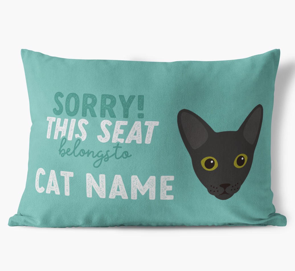 Sorry This Seat Belongs To: Personalised {breedCommonName} Soft Touch Cushion
