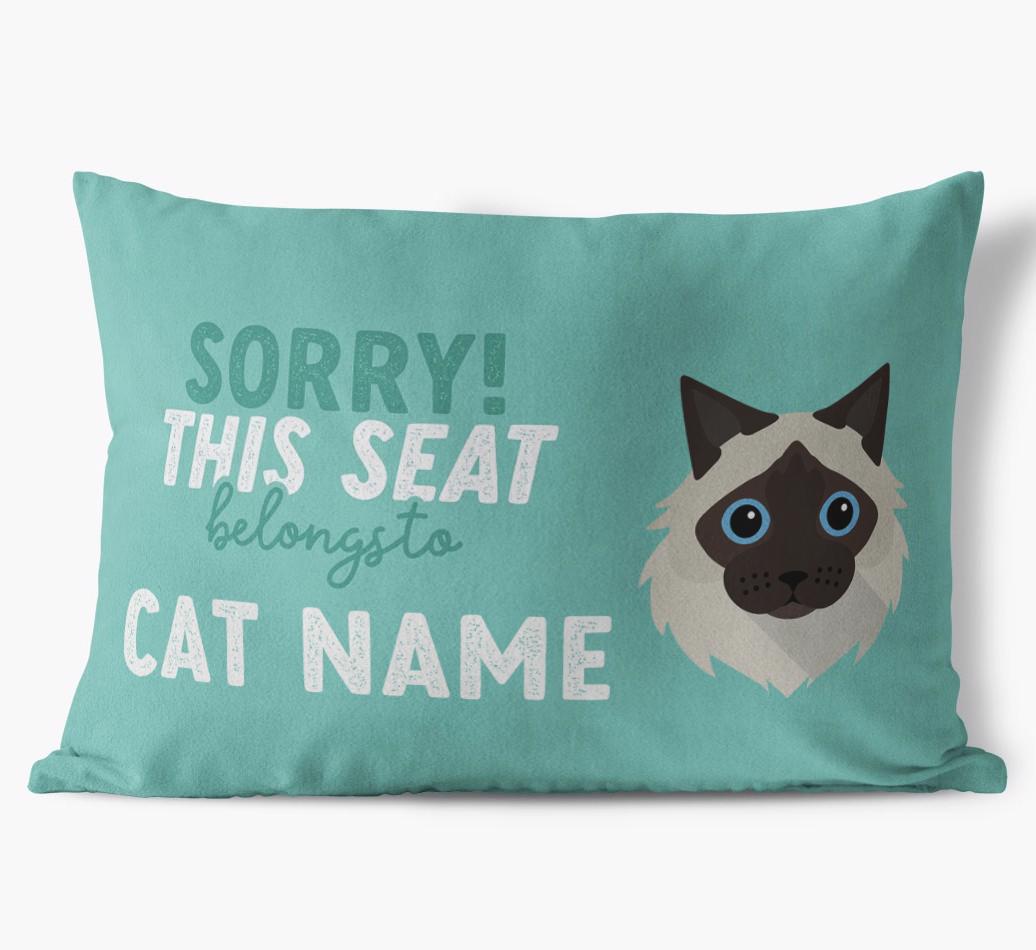 Sorry This Seat Belongs To: Personalized {breedCommonName} Soft Touch Pillow