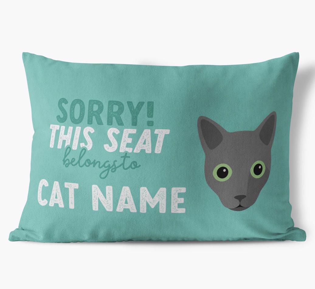 Sorry This Seat Belongs To: Personalised {breedCommonName} Soft Touch Cushion