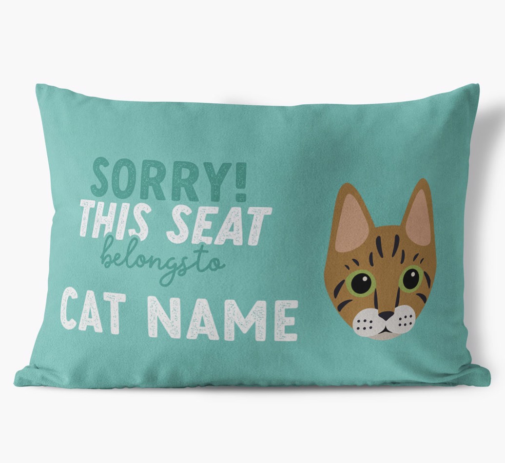 Sorry This Seat Belongs To: Personalised {breedCommonName} Soft Touch Cushion