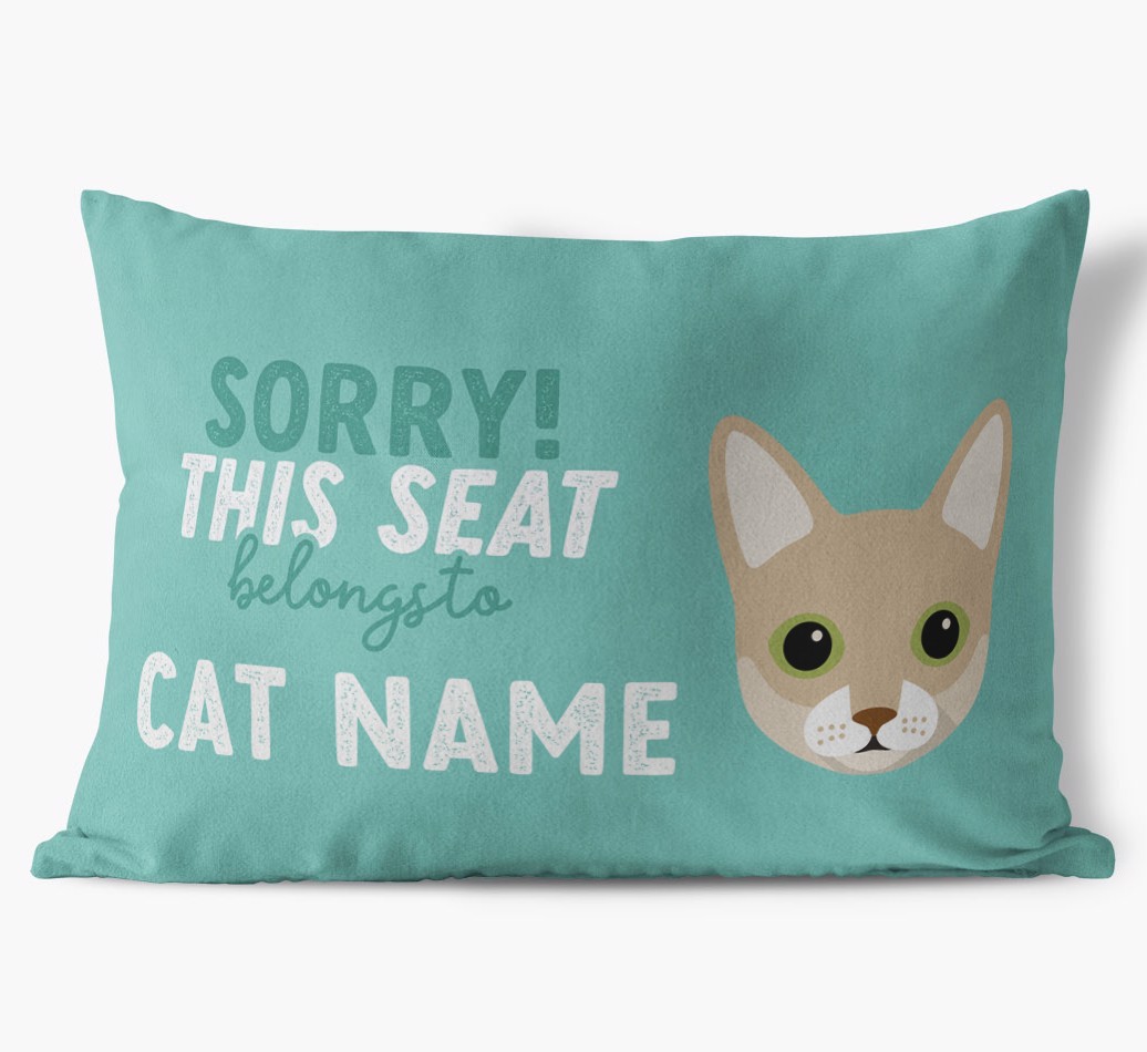 Sorry This Seat Belongs To: Personalised {breedCommonName} Soft Touch Cushion