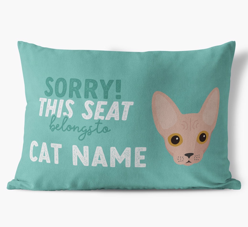 Sorry This Seat Belongs To: Personalised {breedCommonName} Soft Touch Cushion