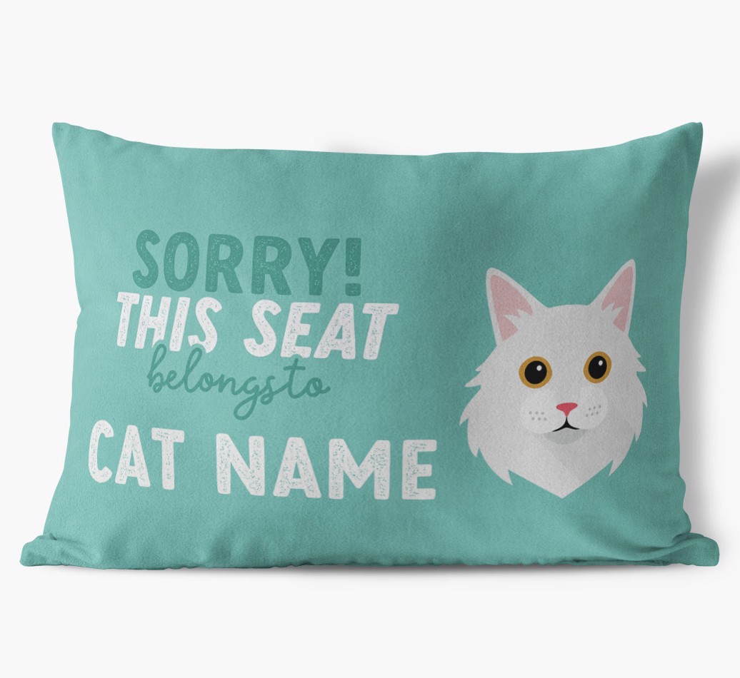 Sorry This Seat Belongs To: Personalised {breedCommonName} Soft Touch Cushion
