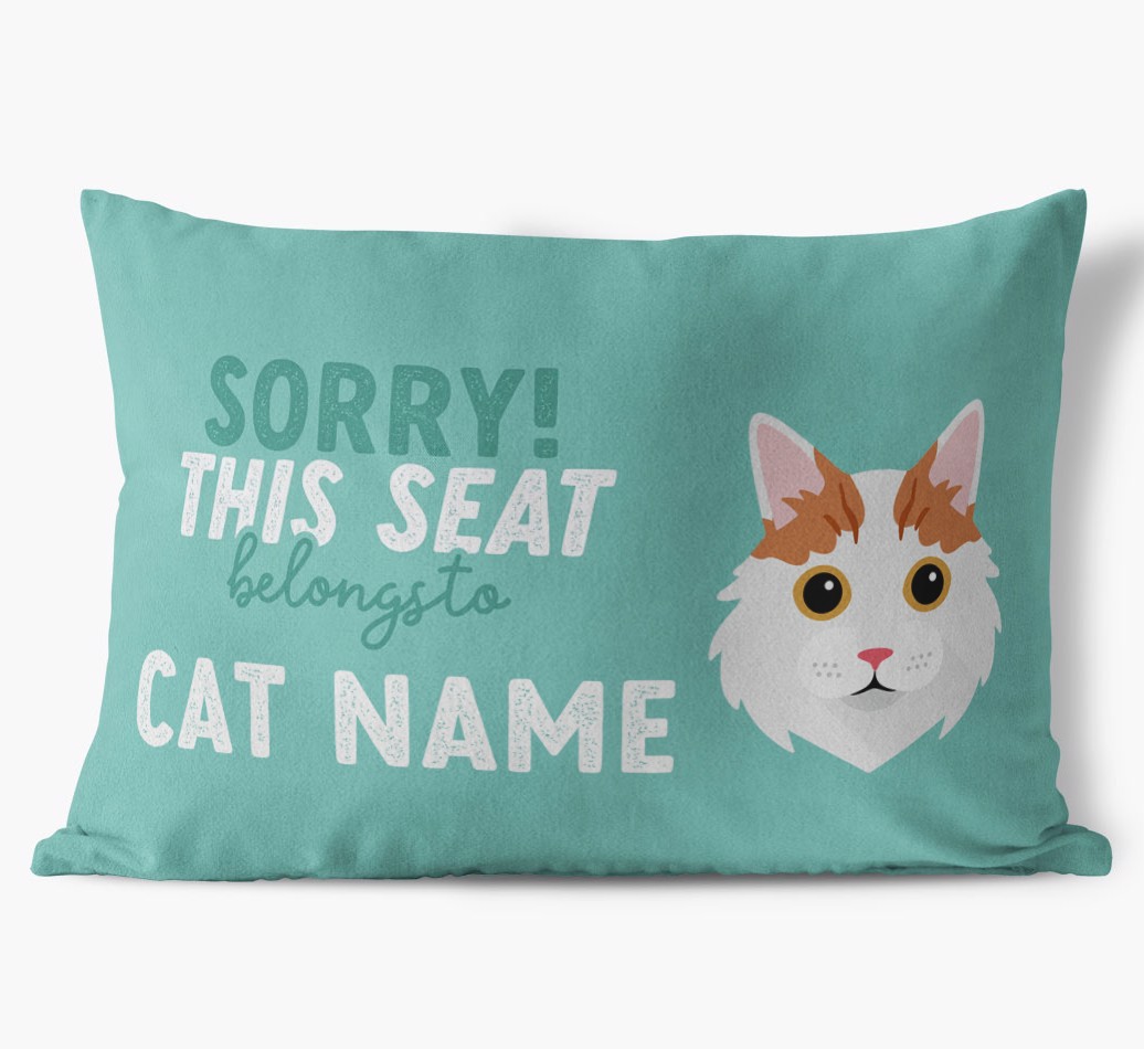 Sorry This Seat Belongs To: Personalised {breedCommonName} Soft Touch Cushion