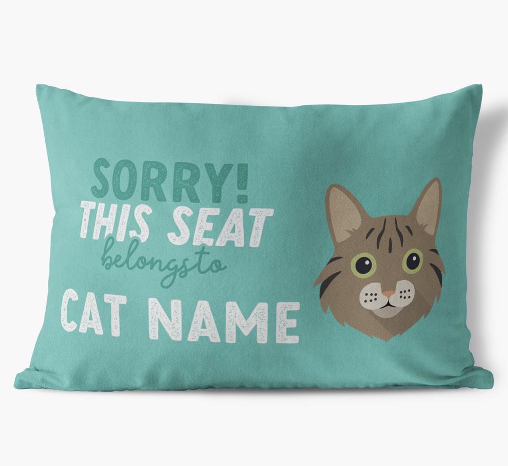 Sorry This Seat Belongs To: Personalized {breedCommonName} Soft Touch Pillow