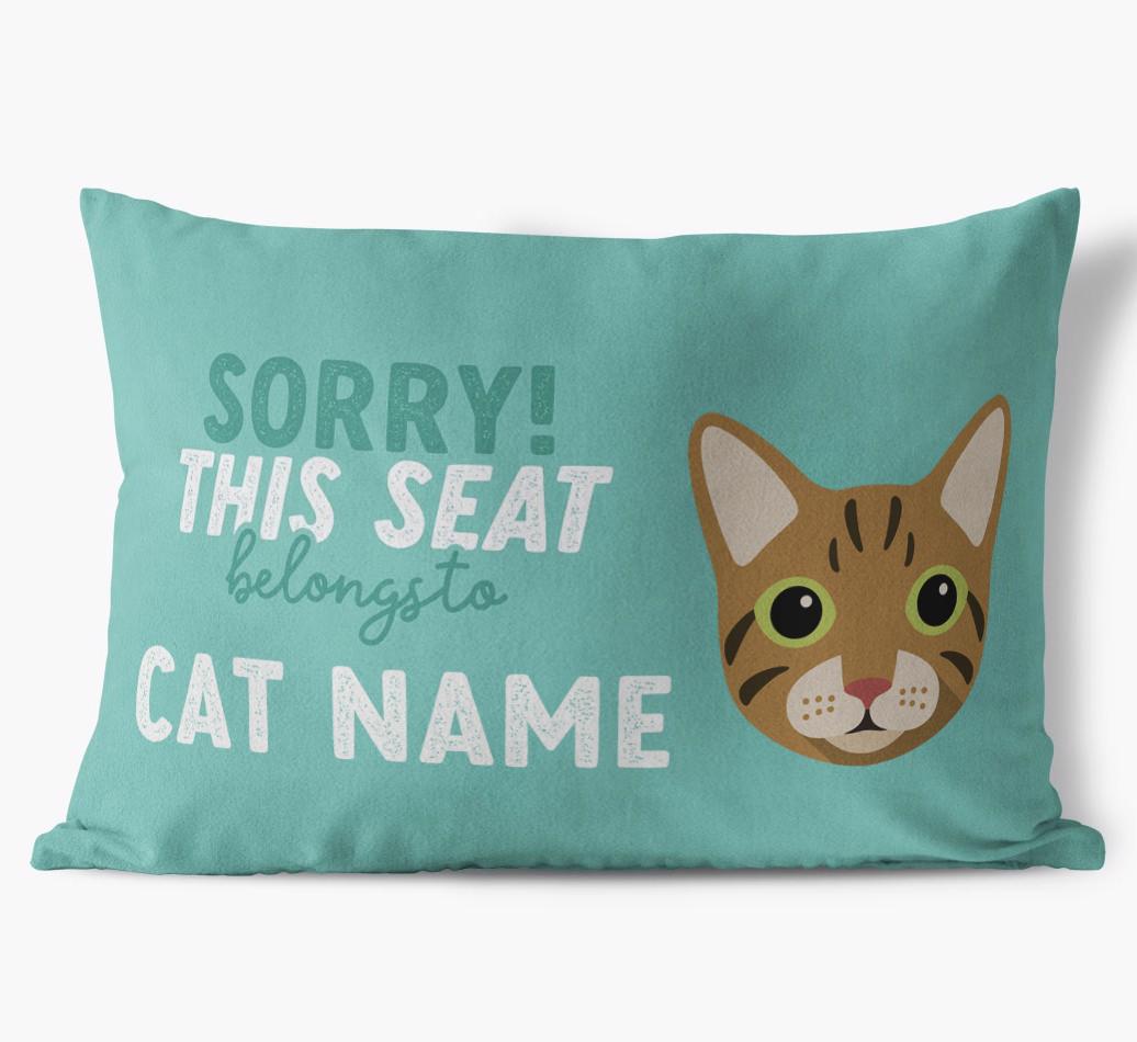 Sorry This Seat Belongs To: Personalized {breedCommonName} Soft Touch Pillow