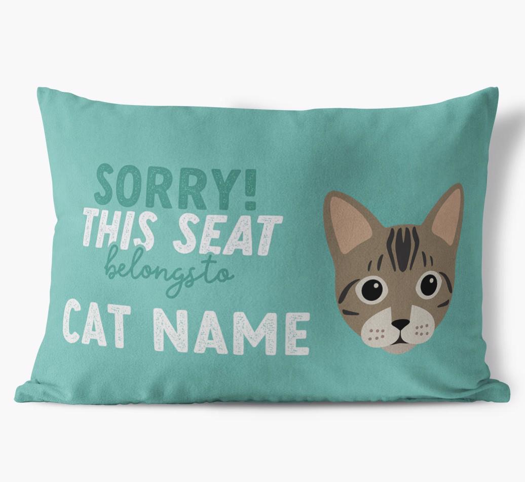 Sorry This Seat Belongs To: Personalized {breedCommonName} Soft Touch Pillow