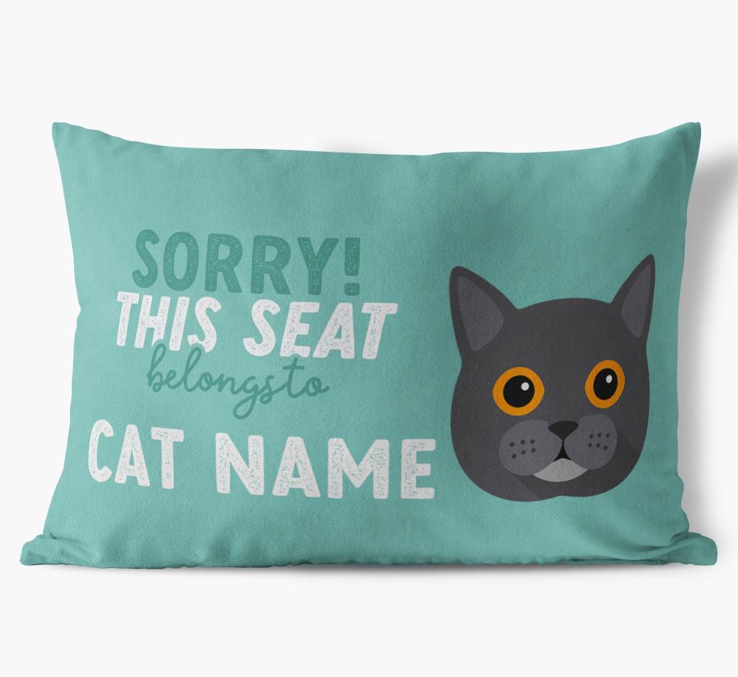 Sorry This Seat Belongs To: Personalized {breedCommonName} Soft Touch Pillow