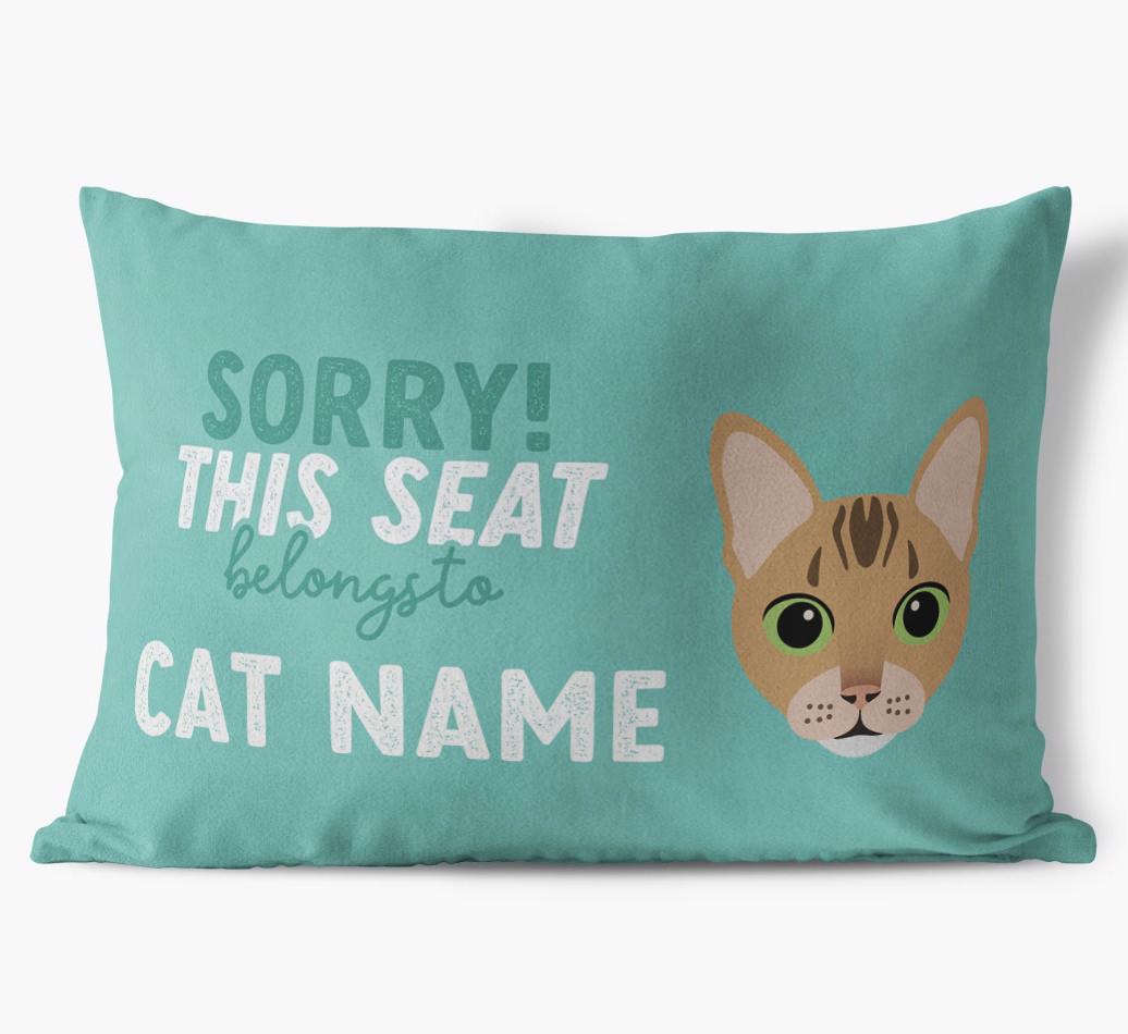 Sorry This Seat Belongs To: Personalized {breedCommonName} Soft Touch Pillow