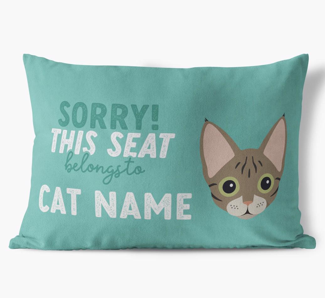 Sorry This Seat Belongs To: Personalized {breedCommonName} Soft Touch Pillow